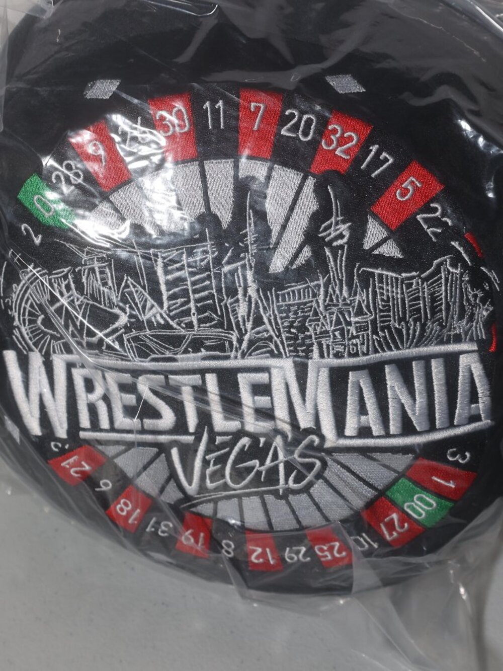 2026 WWE WRESTLEMANIA 42 PLUSH PILLOW ROULETTE WHEEL LAS VEGAS SUPERSTORE